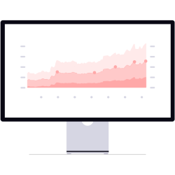 Computer showing the dashboard page of a businesses cloud accounting software